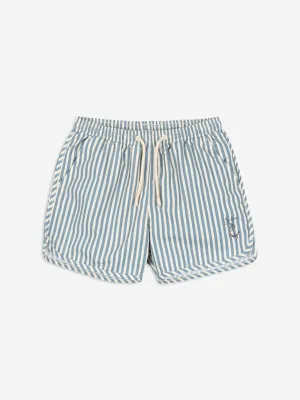 Jungen Sailor Streifen Asnou Badeshorts in Blau