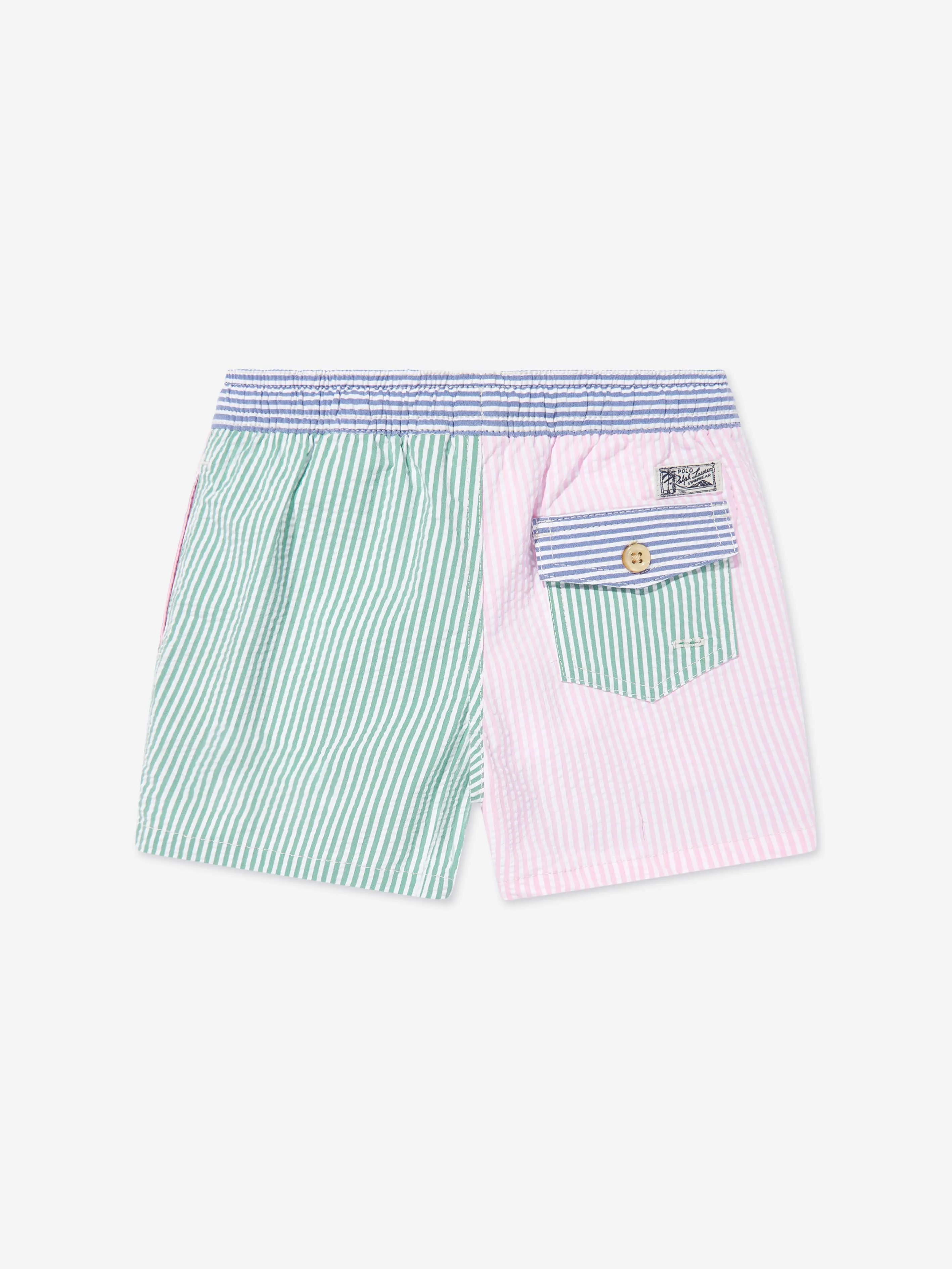 Jungen Seersucker Badeshorts in Mehrfarbig