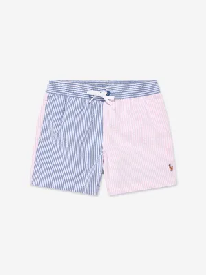 Jungen Seersucker Badeshorts in Mehrfarbig