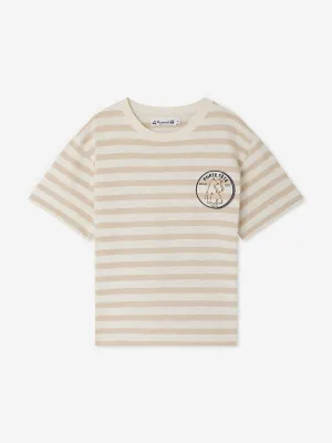 Jungen Eidan T-Shirt mit Streifen in Beige