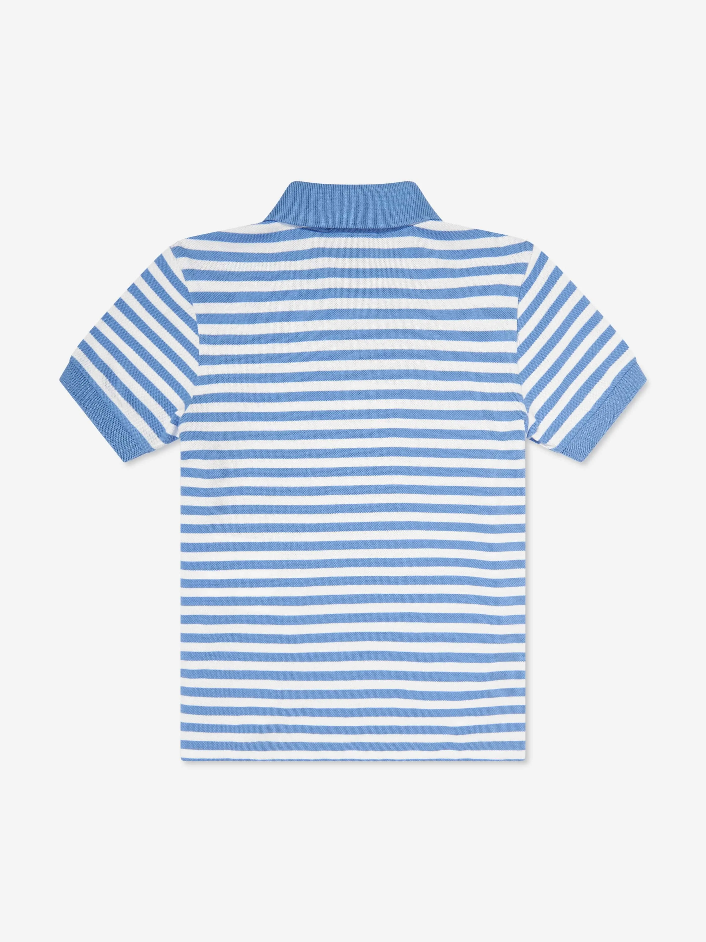 Gestreiftes Logo Polohemd für Jungen in Blau