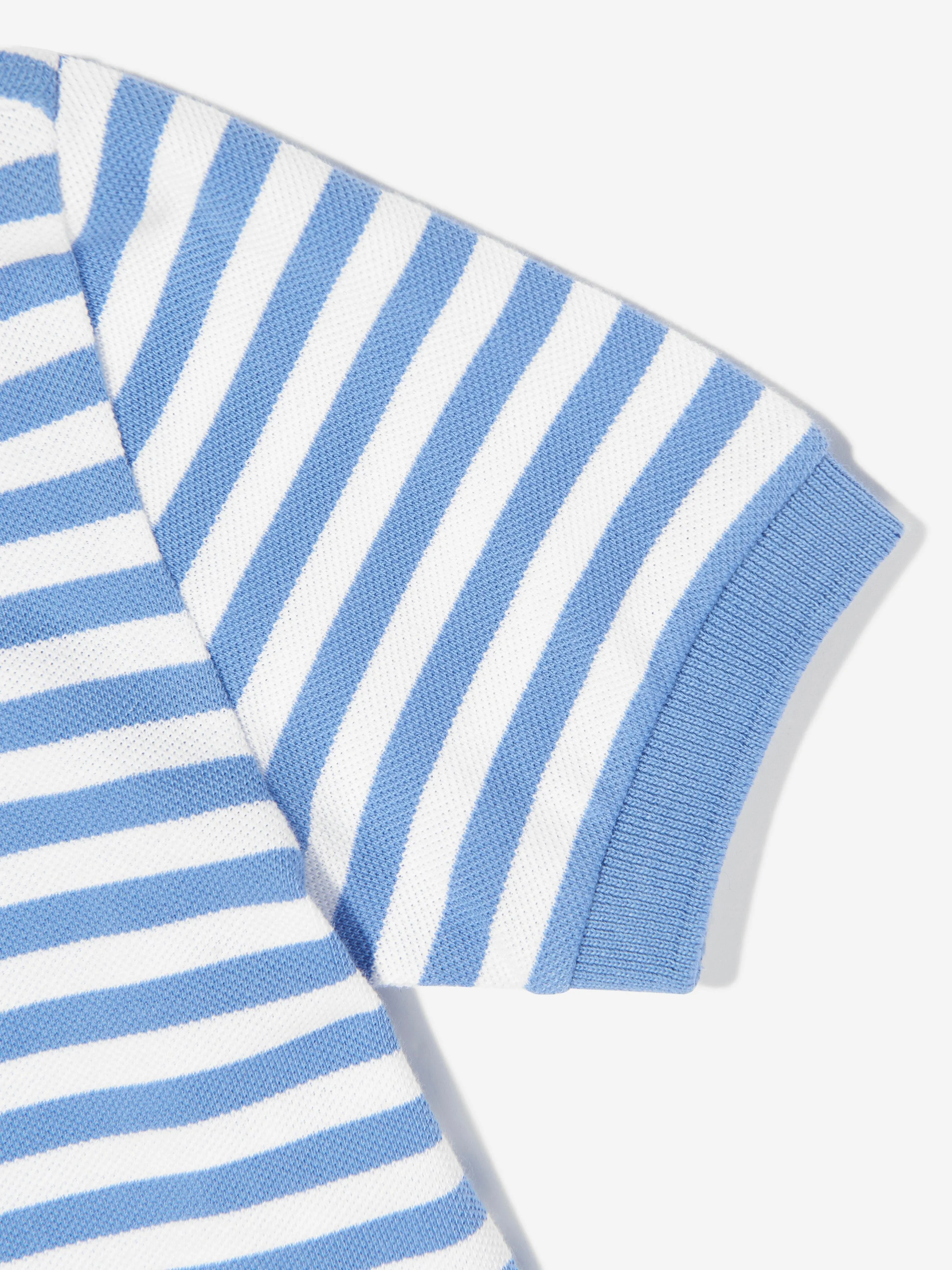 Gestreiftes Logo Polohemd für Jungen in Blau