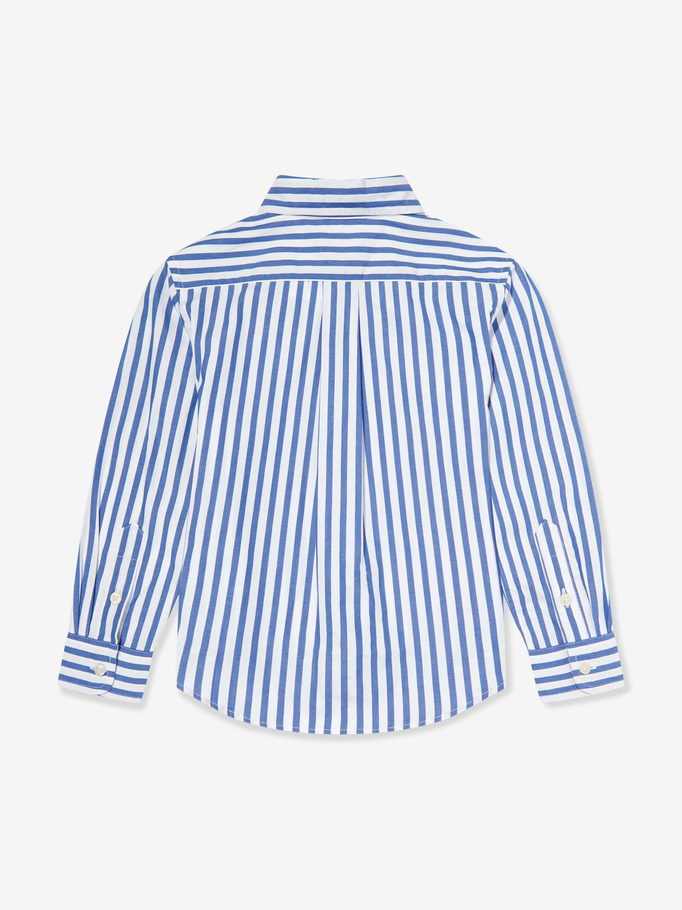 Jungen Gestreiftes Logo-Hemd in Blau