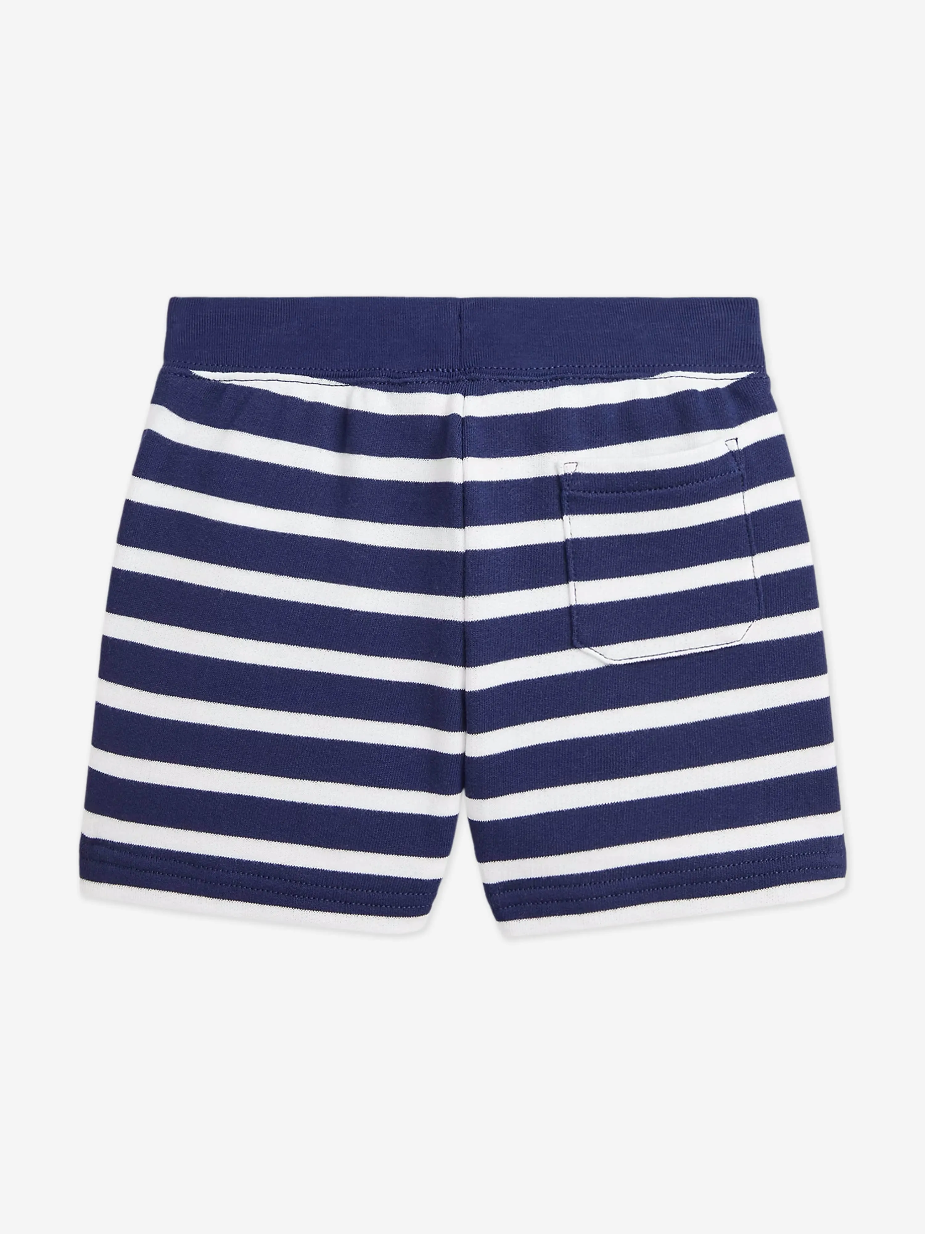 Jungen gestreifte Logo Shorts in Marineblau