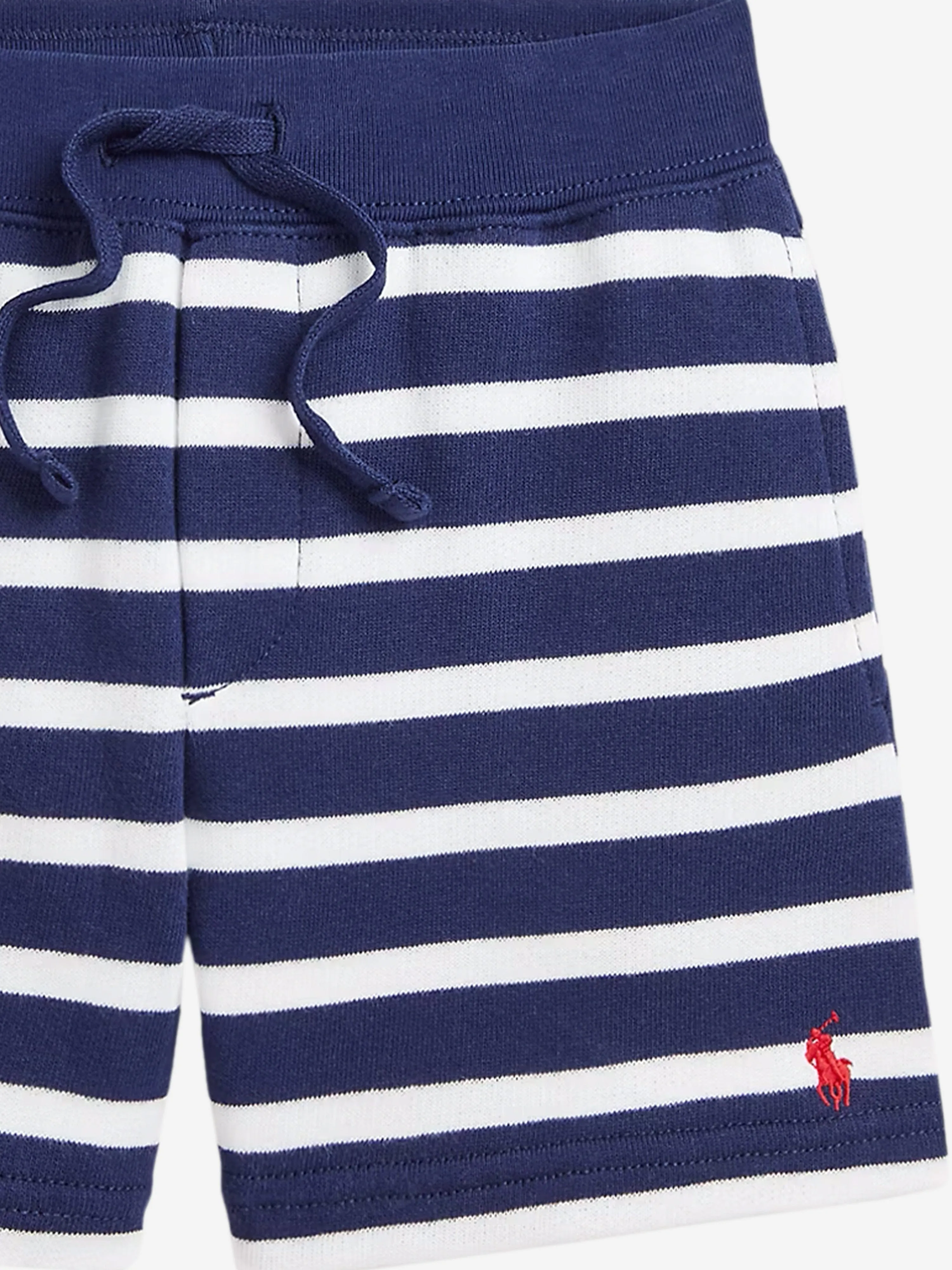 Jungen gestreifte Logo Shorts in Marineblau