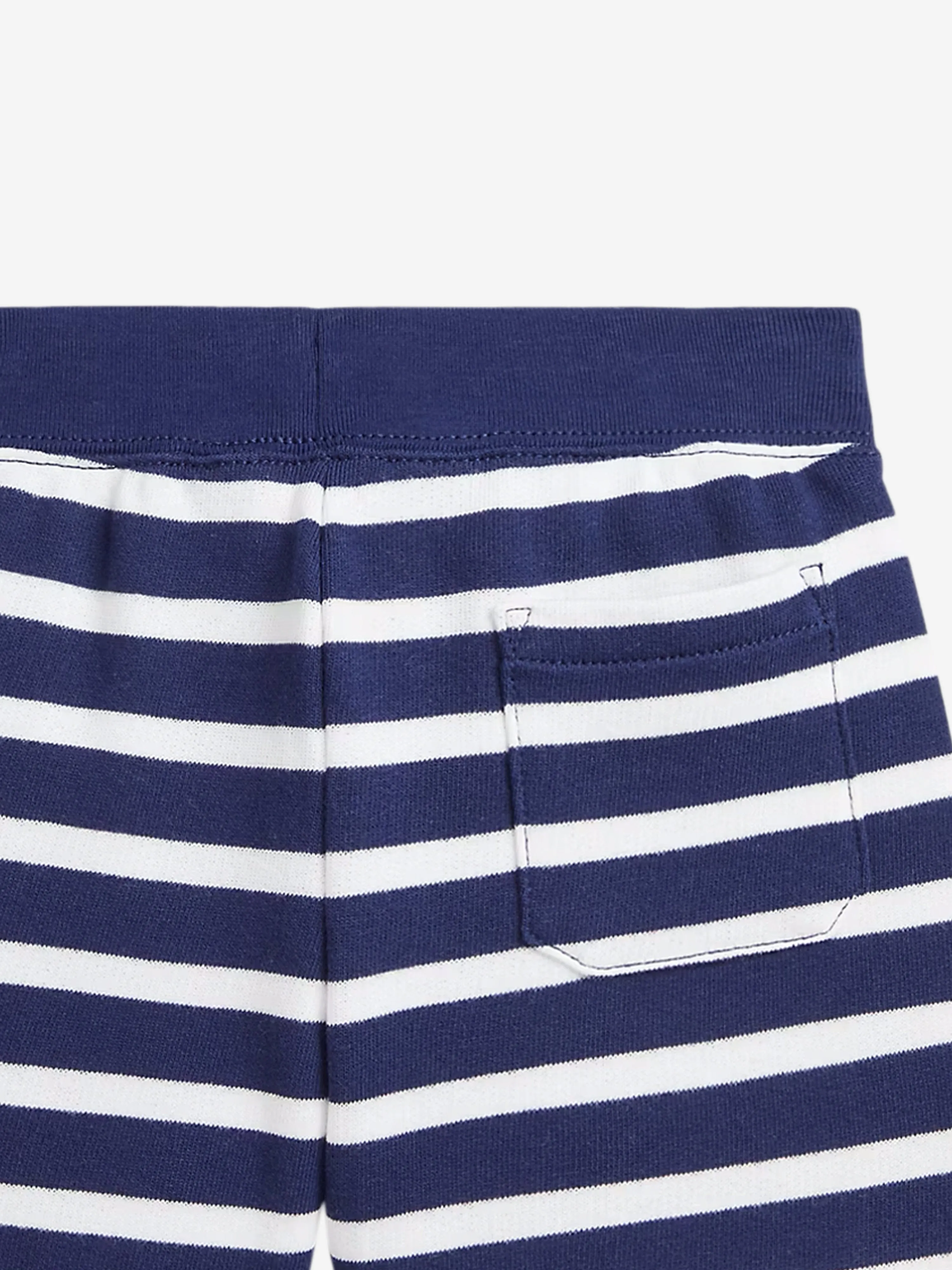 Jungen gestreifte Logo Shorts in Marineblau