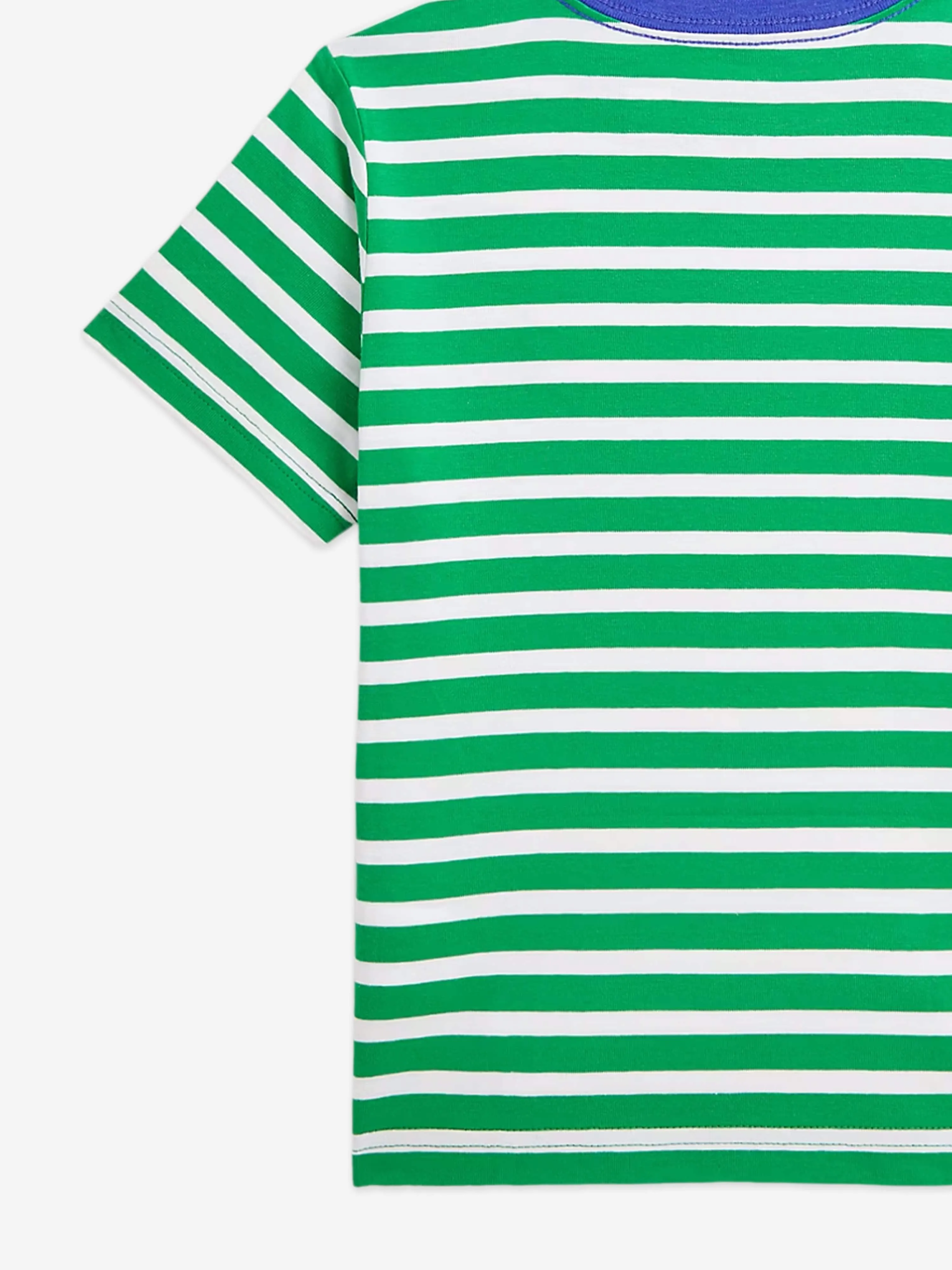 Grünes gestreiftes Logo T-Shirt für Jungen