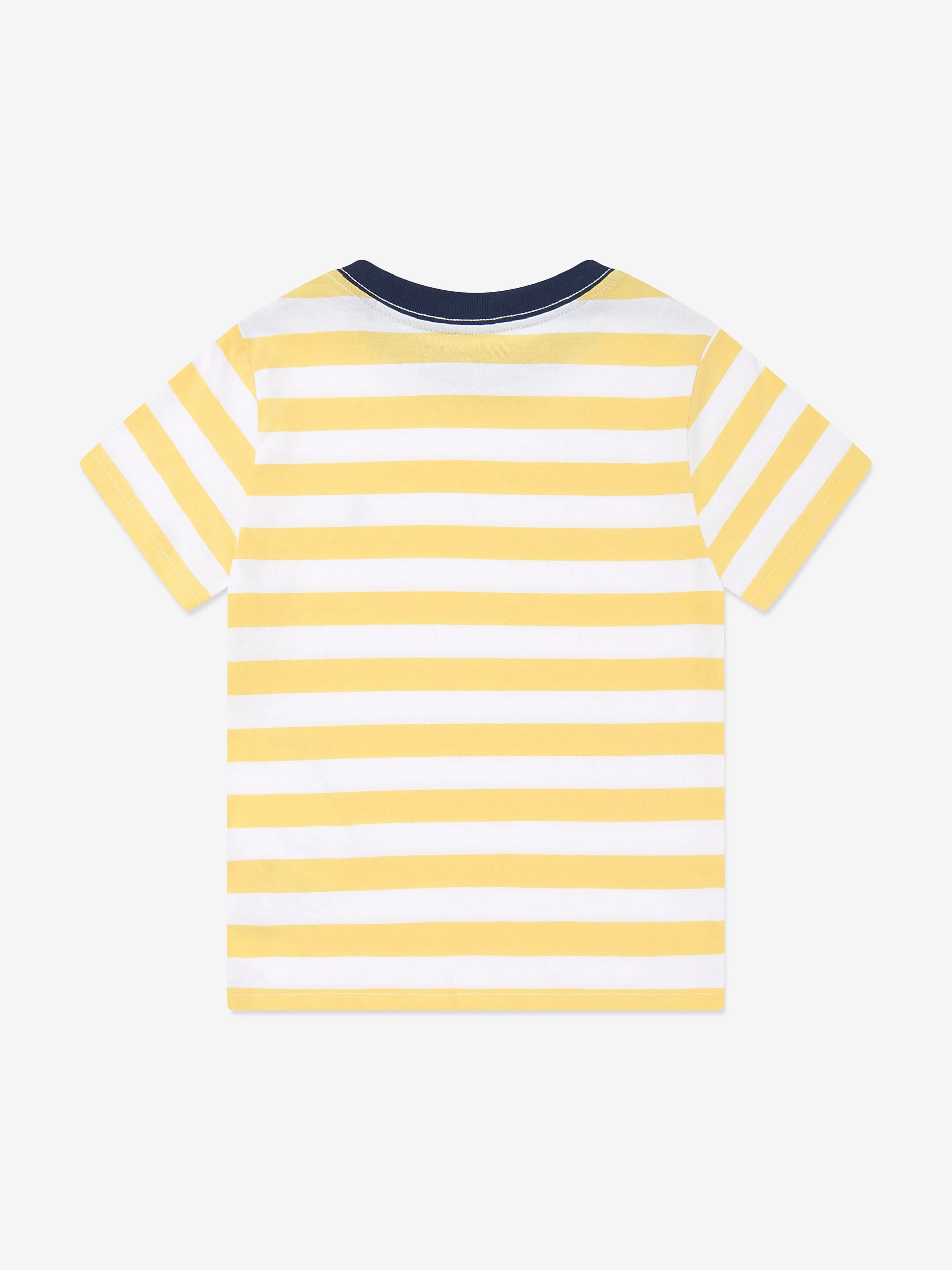 Jungen Gestreiftes Logo T-Shirt in Gelb