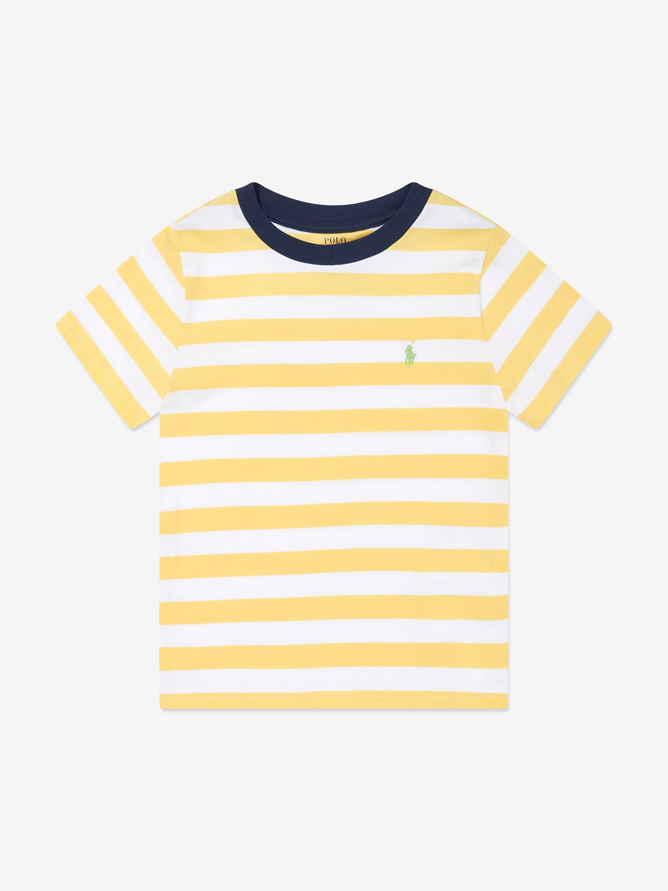 Jungen Gestreiftes Logo T-Shirt in Gelb