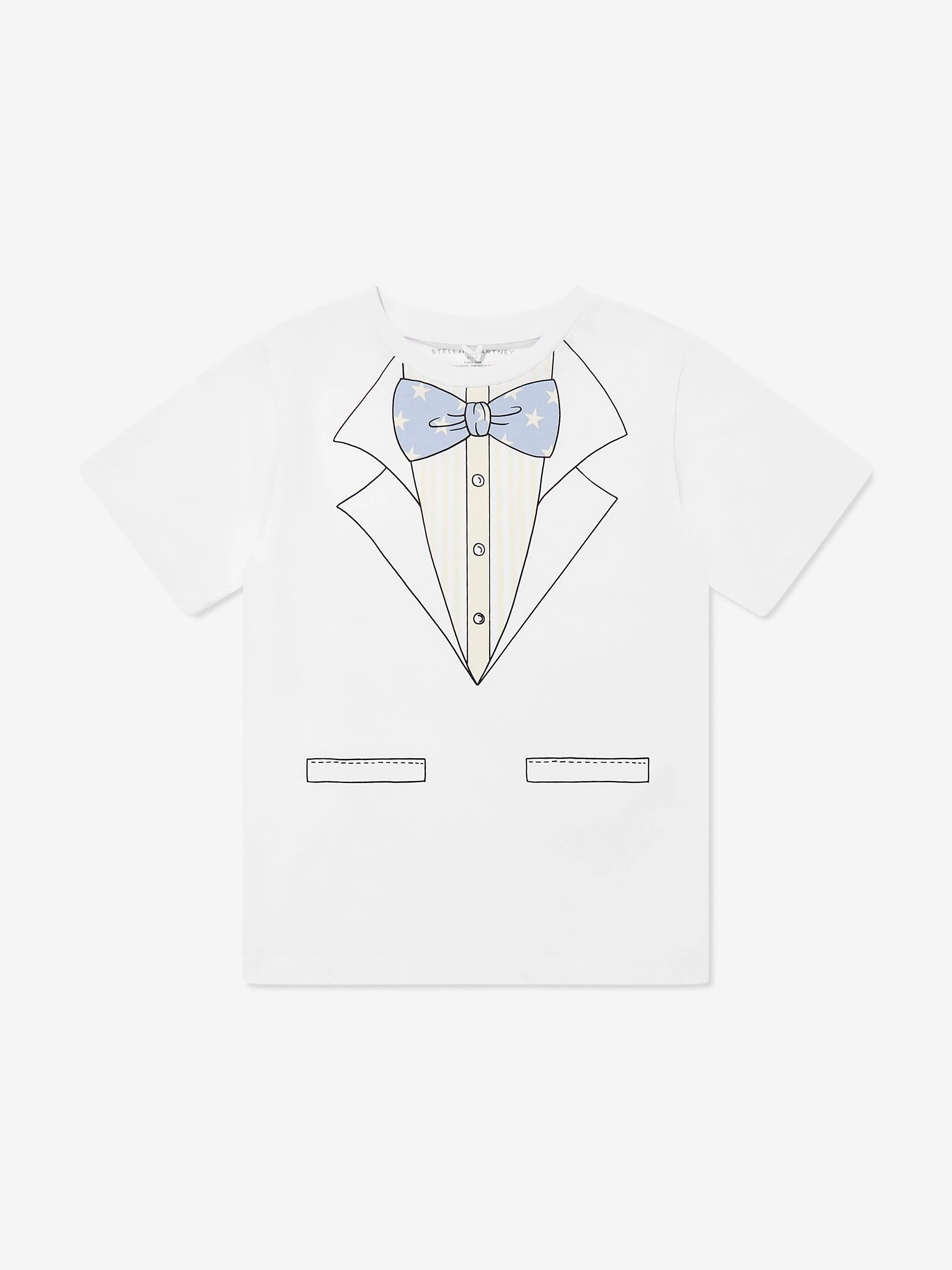 Jungen Anzug Druck T-Shirt in Weiß