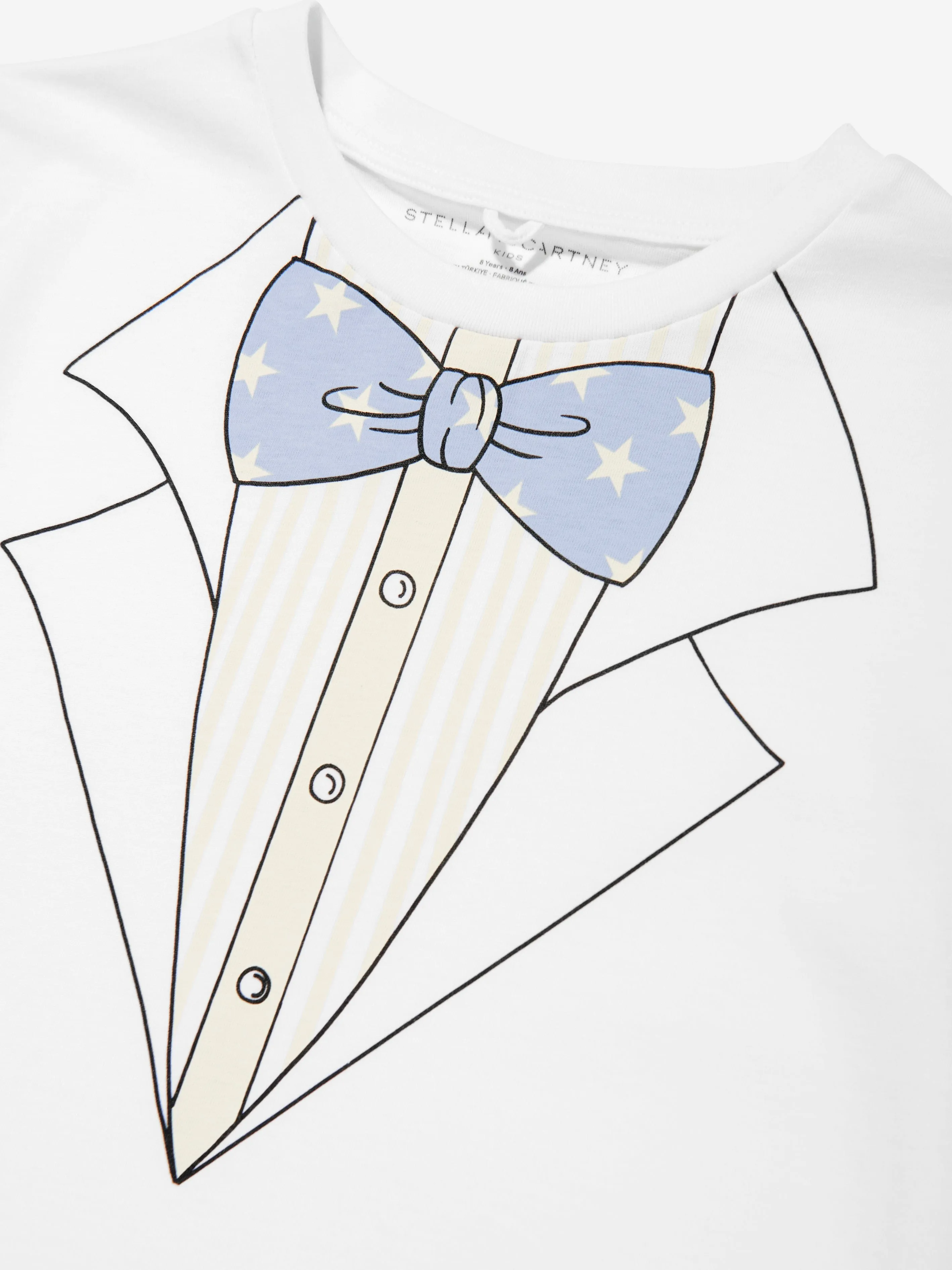 Jungen Anzug Druck T-Shirt in Weiß