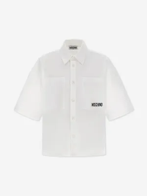 Jungen Teddybär Logo T-Shirt in Weiß