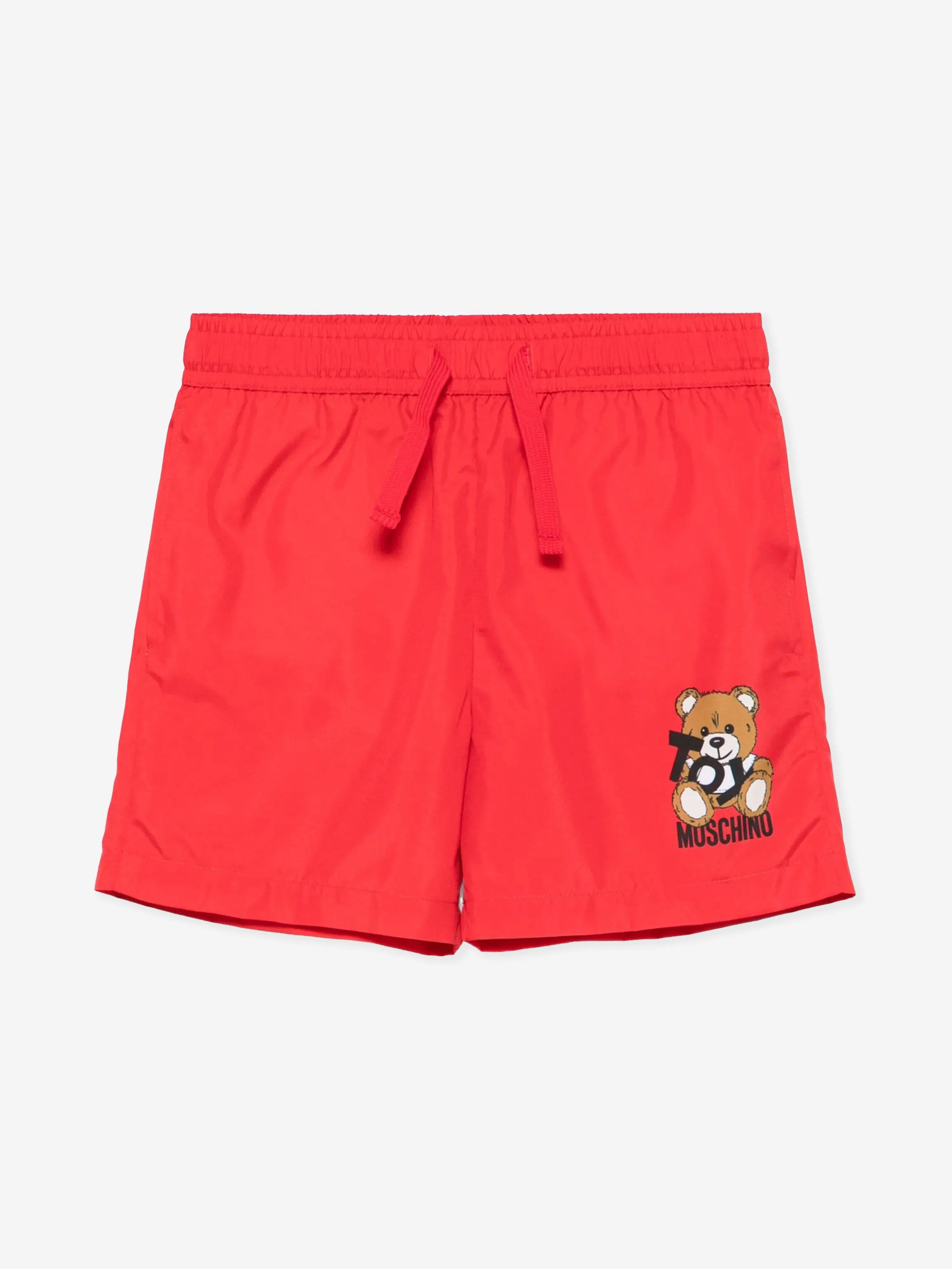 Rote Badehose für Jungen mit Teddybär-Logo