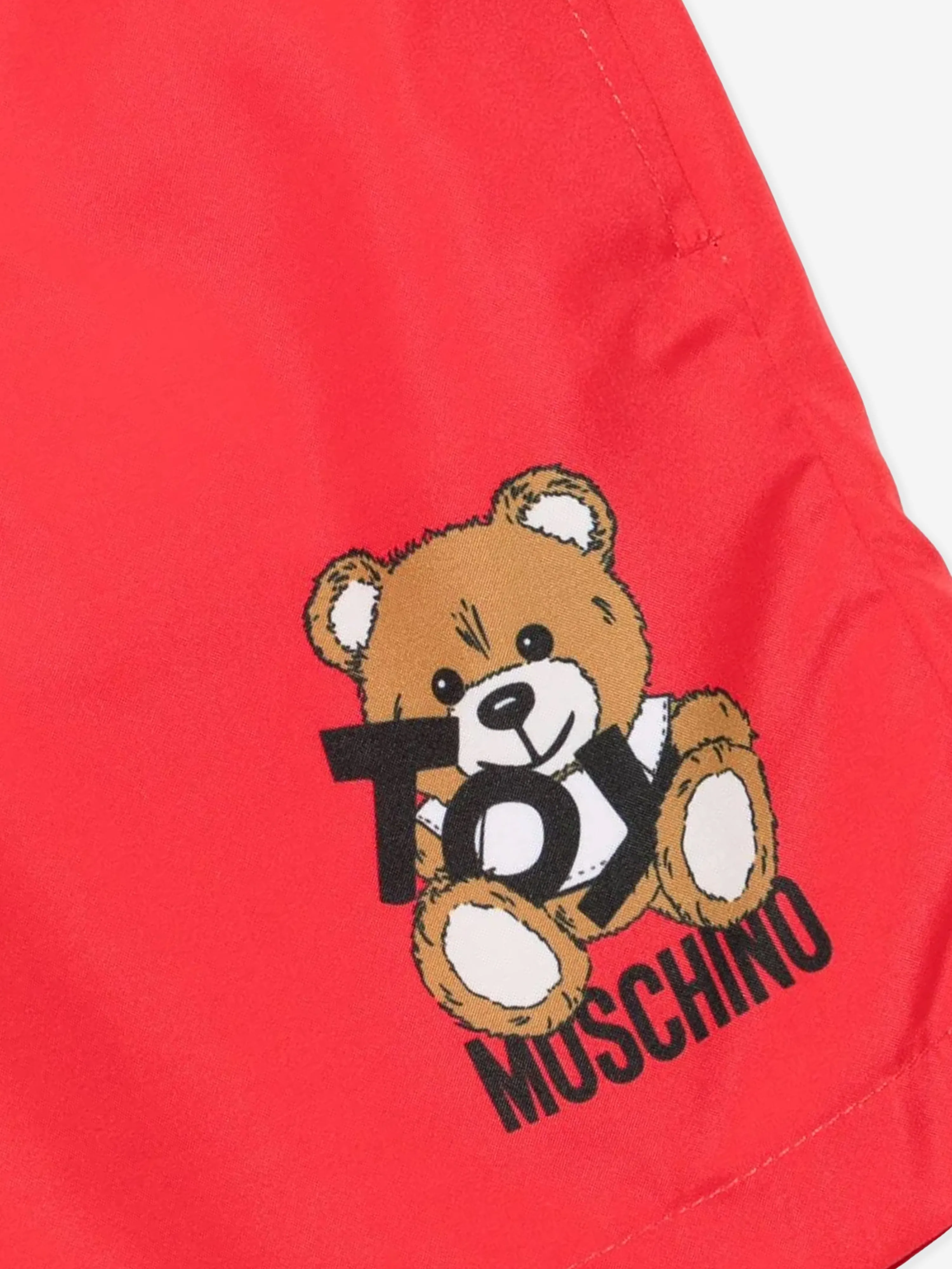 Rote Badehose für Jungen mit Teddybär-Logo