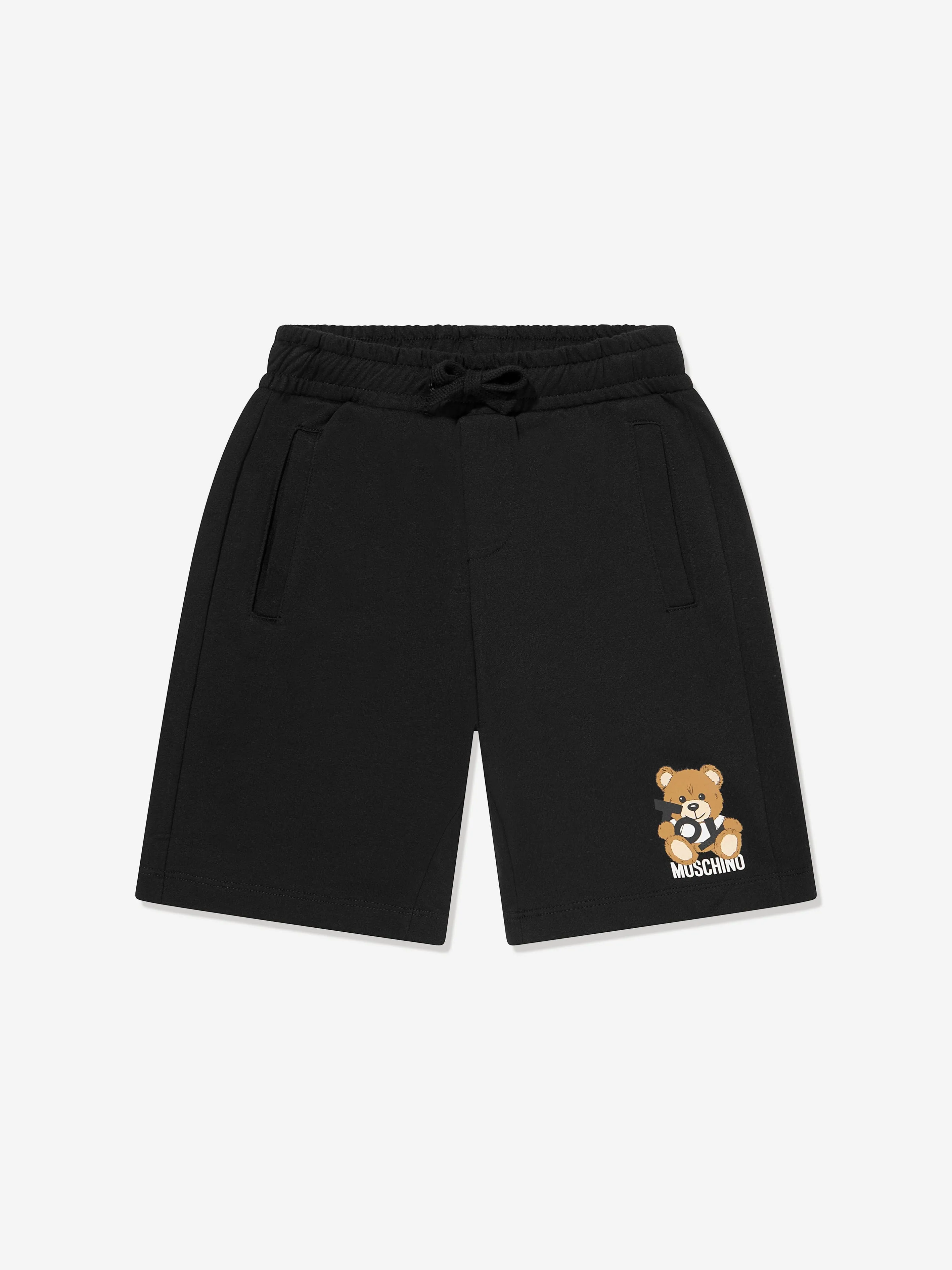 Jungen Teddybär Kurzarm-Set in Schwarz