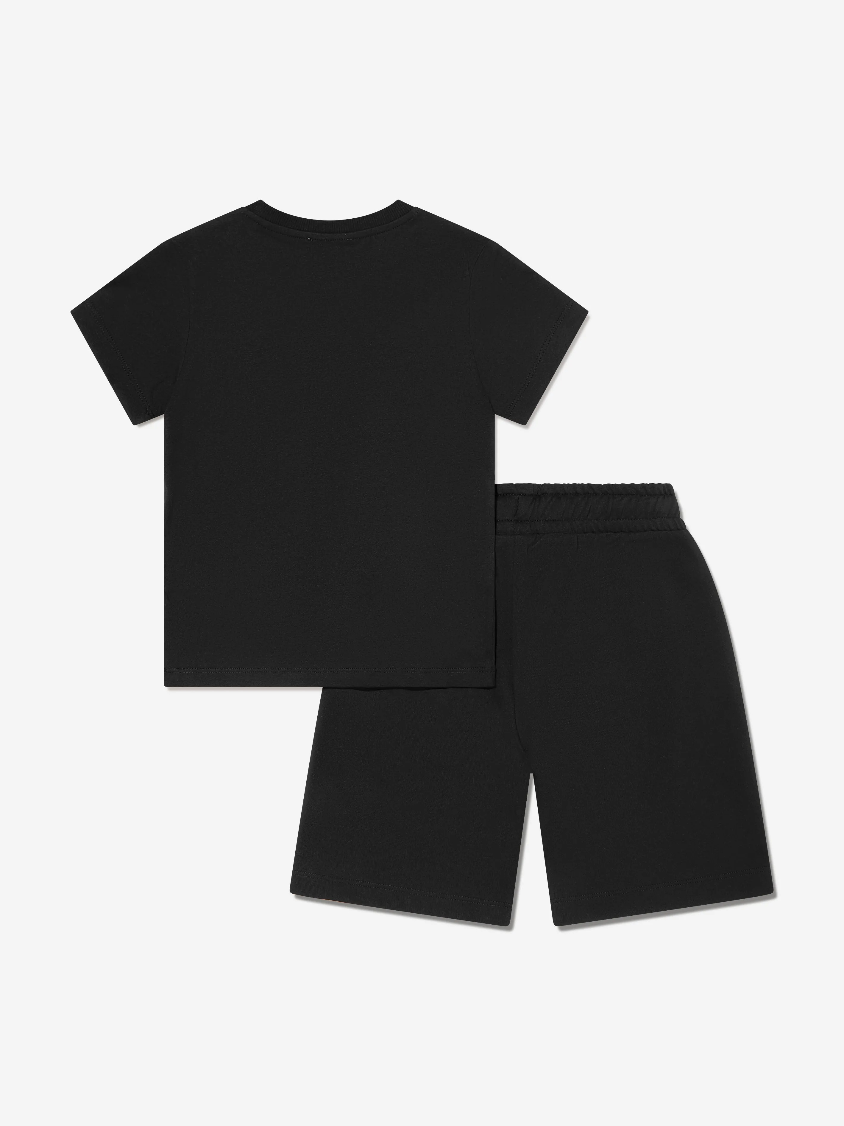 Jungen Teddybär Kurzarm-Set in Schwarz