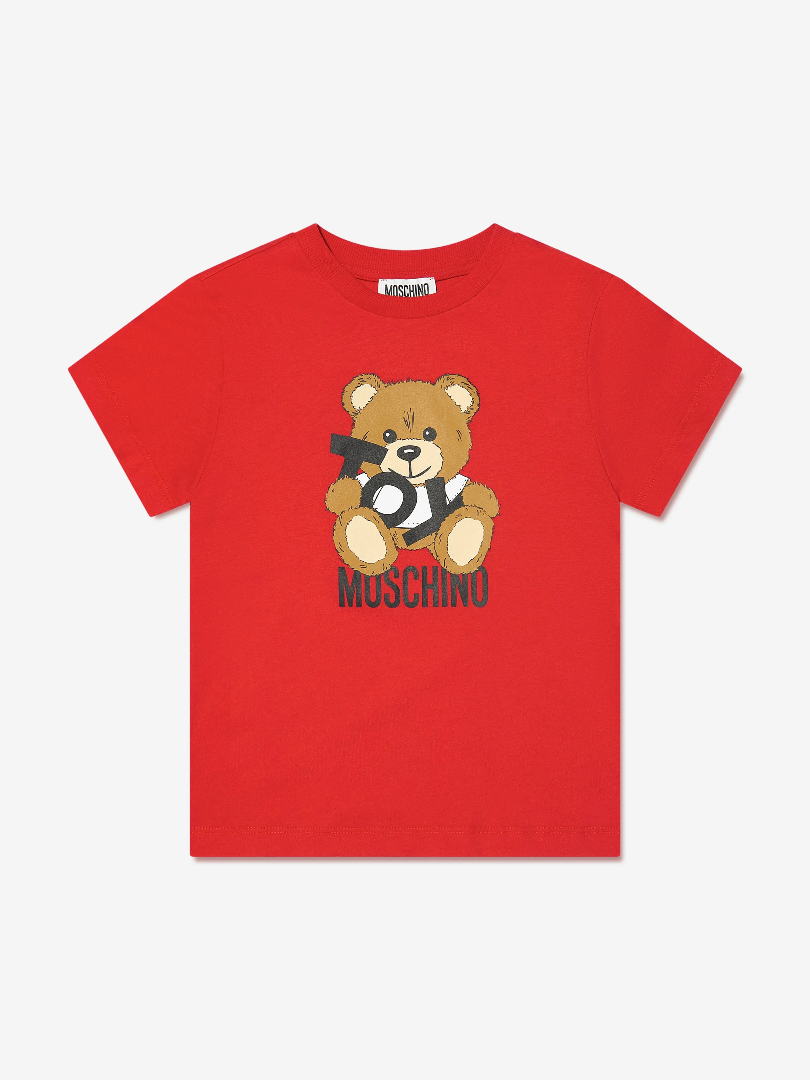Jungen Teddybär Kurzarm-Set in Rot