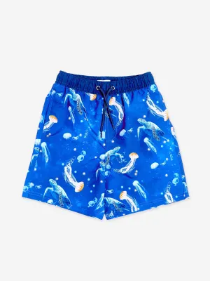 Jungen Turtle Beach Shorts in Blau (UPF50 )