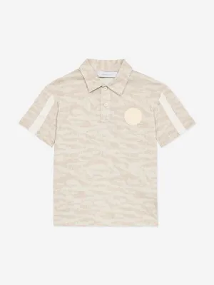 Jungen Zebra-Print Polo-Shirt in Beige