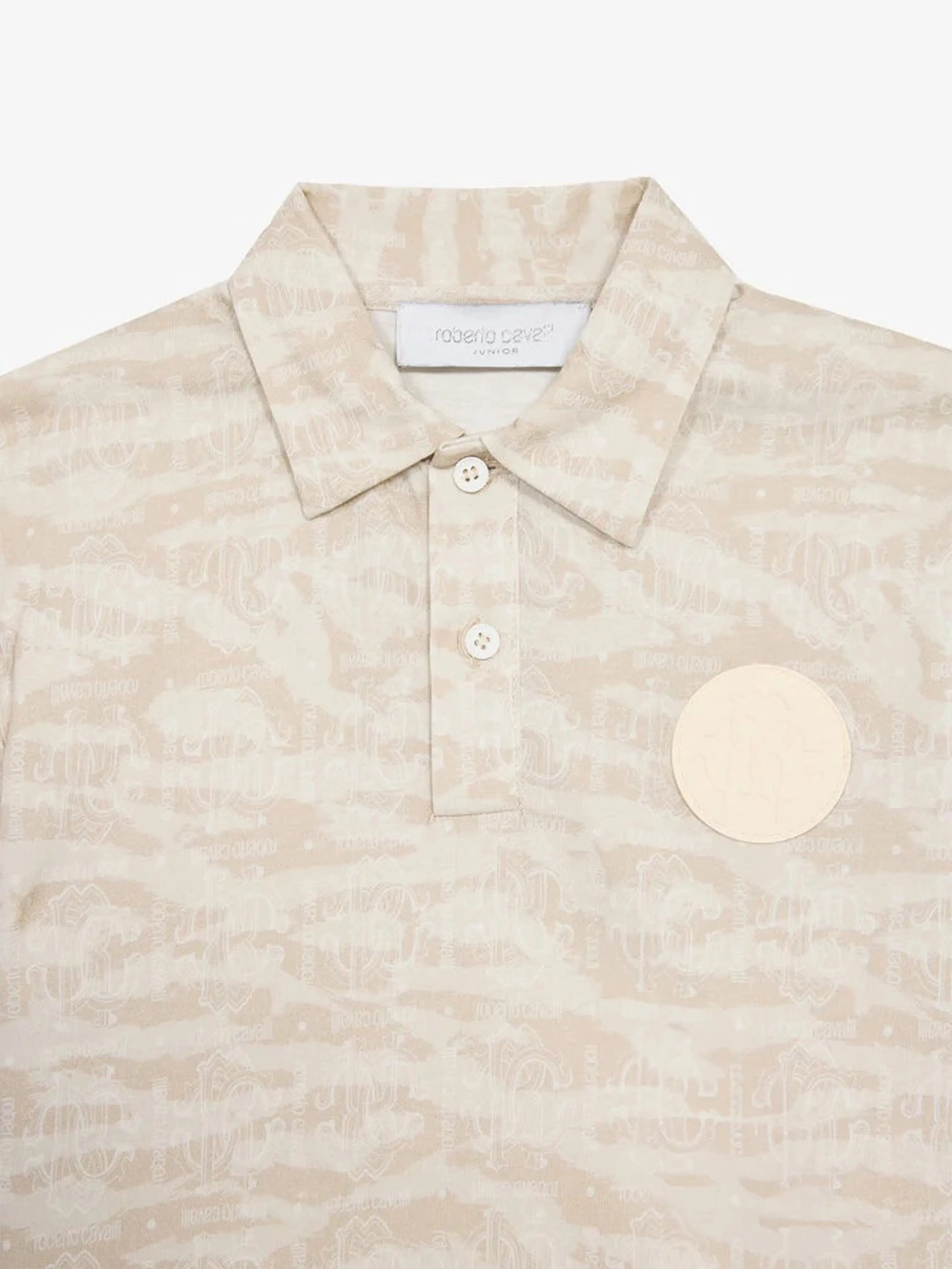 Jungen Zebra-Print Polo-Shirt in Beige