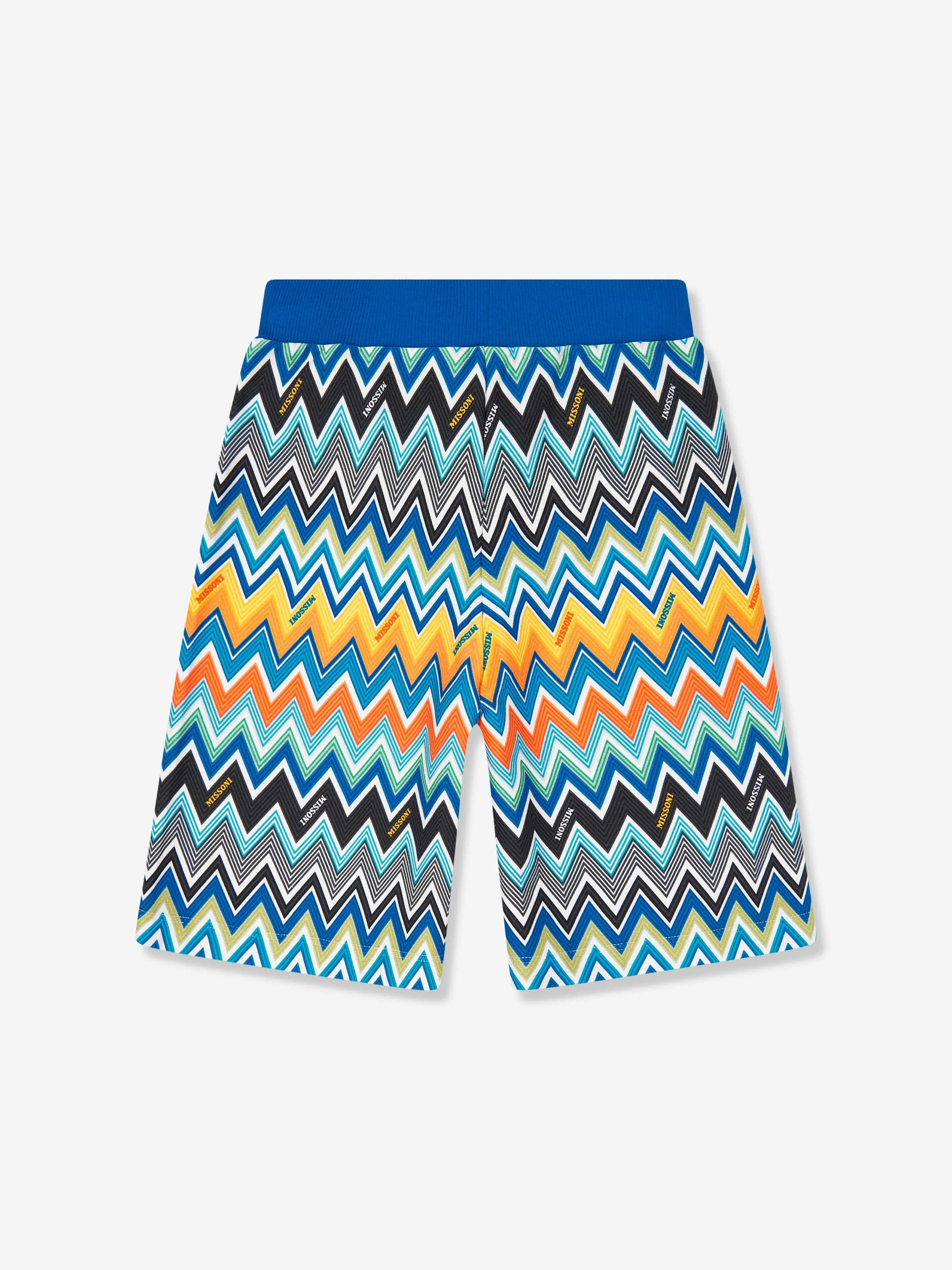 Jungen Zickzack-Jersey-Shorts in Blau