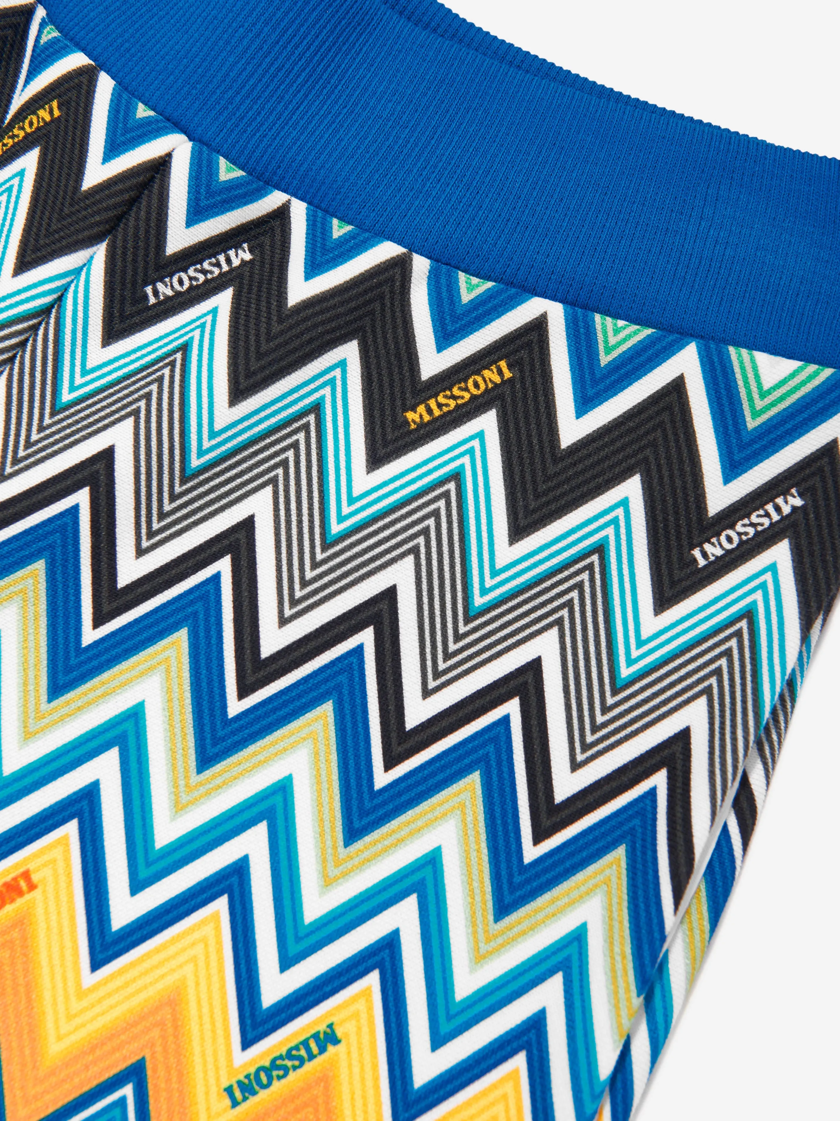 Jungen Zickzack-Jersey-Shorts in Blau