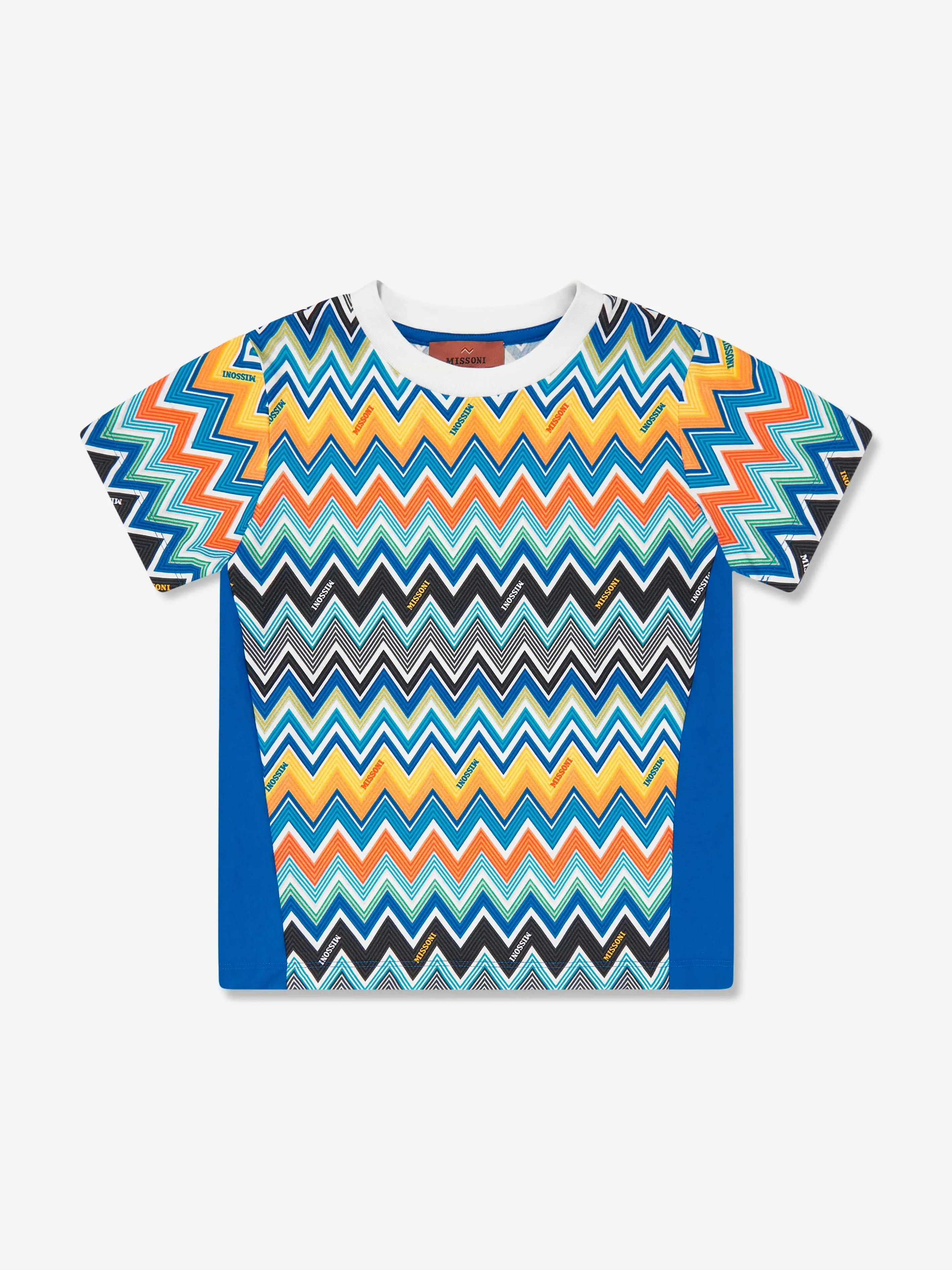Jungen Zickzack-Druck T-Shirt in Blau