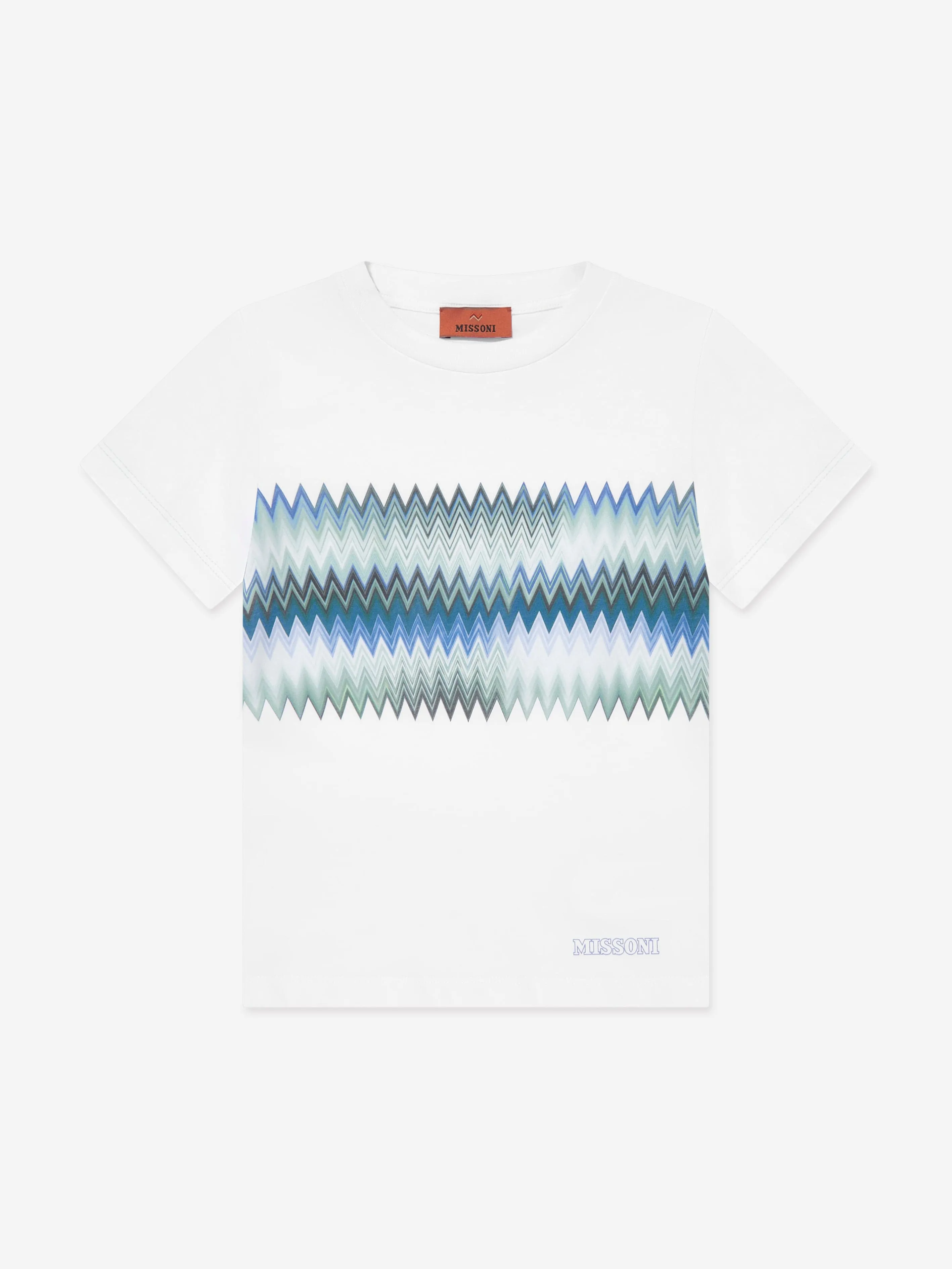 Jungen Zickzack-Druck T-Shirt in Weiß