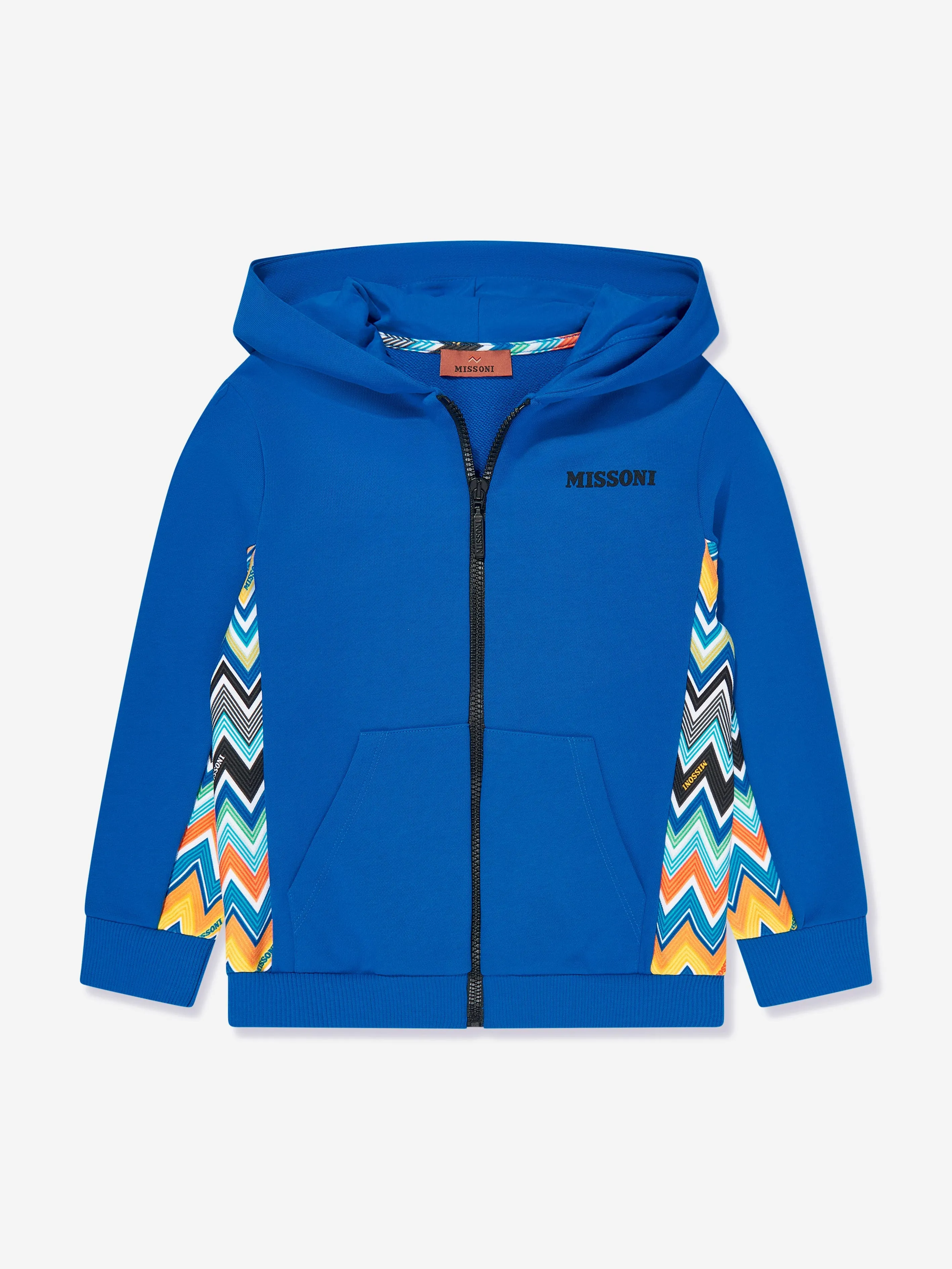 Jungen Zickzack Reißverschluss Top in Blau