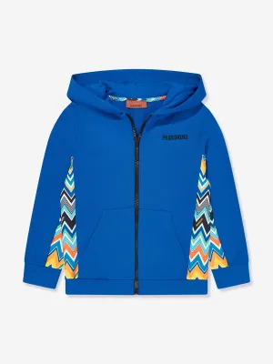 Jungen Zickzack Reißverschluss Top in Blau
