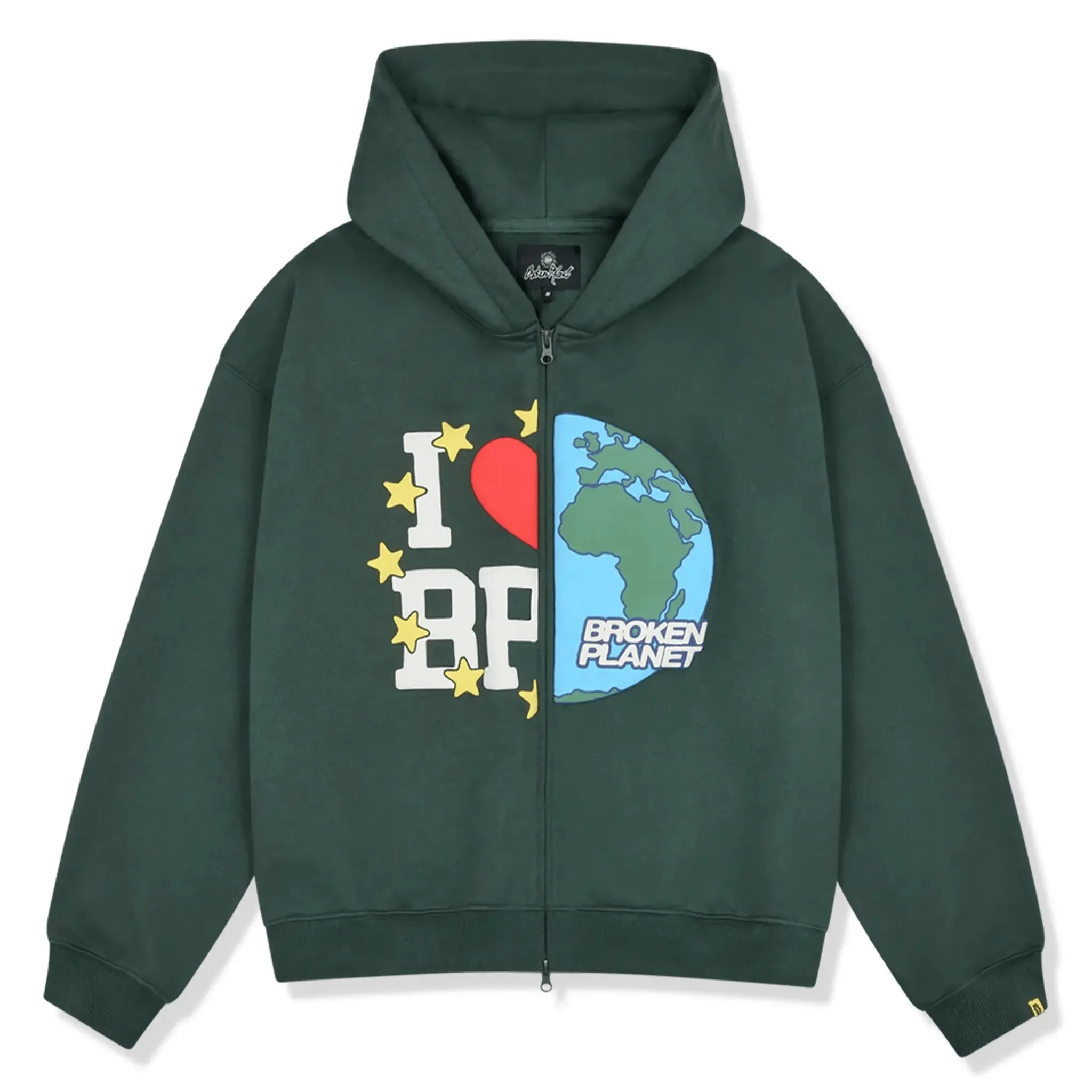 Broken Planet Mein Planet Smaragdgrüne Zip-Up Kapuzenjacke Broken Planet Kleidung