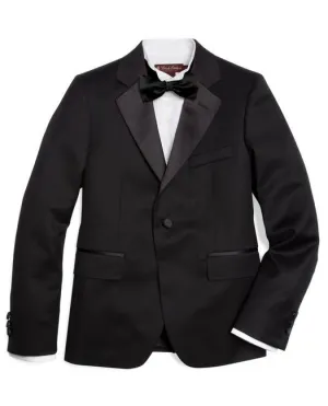 Brooks Boys Junior Ein-Knopf-Smokingjacket Schwarz Brooks Brothers