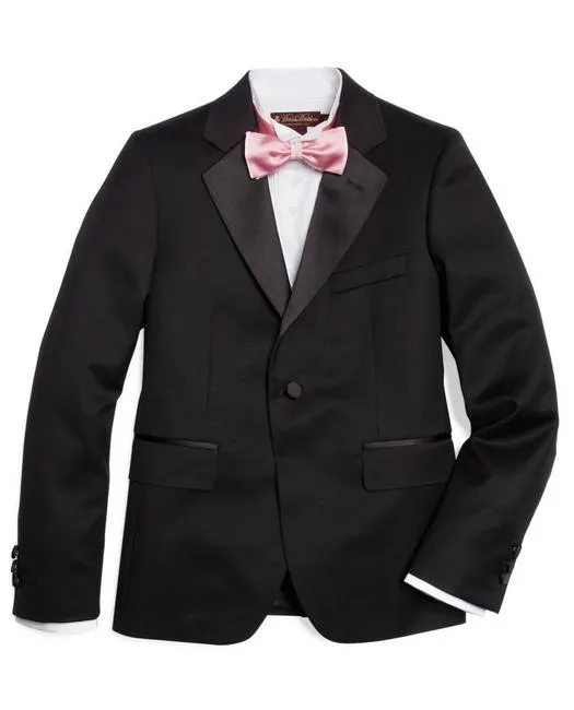 Brooks Boys Prep Ein-Knopf-Smokingjacke Schwarz Brooks Brothers