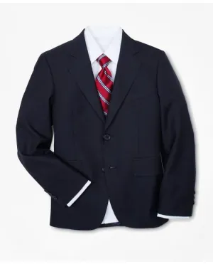 Brooks Boys Prep Zweiknopf-Wolljacke Marineblau Brooks Brothers