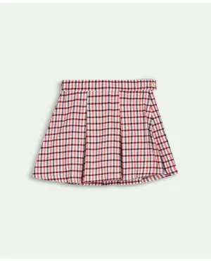 Brooks Brothers Mädchen Baumwoll-Flanell Plisseerock Rot Brooks Brothers