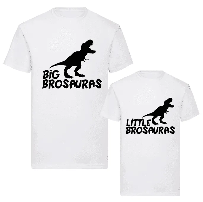 Brosauras Matching White Crew T-Shirts (MRK X) boys outfits online store
