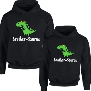 Brother-Saurus Matching Black Hoodies boys outfits online store