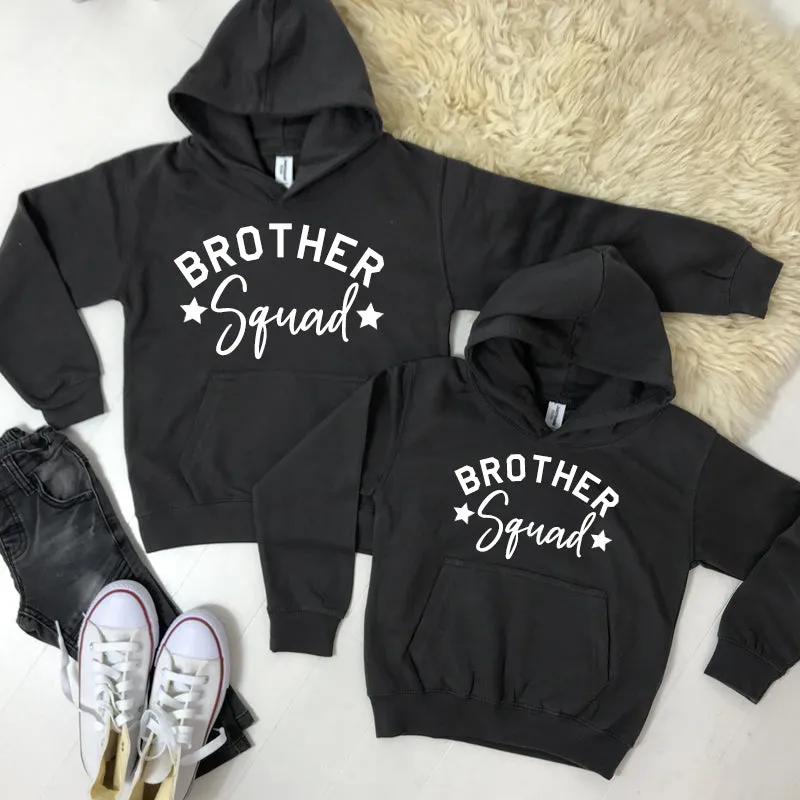 Brother Squad Star Hoodies Storm Grey (1-13 Years) (MRK X) boys outfits online store