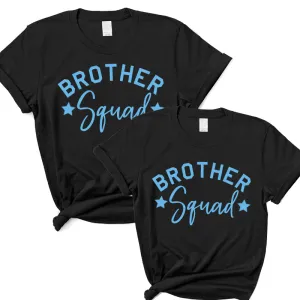 Brother Squad Star T-Shirts Black/Sky boys outfits online store