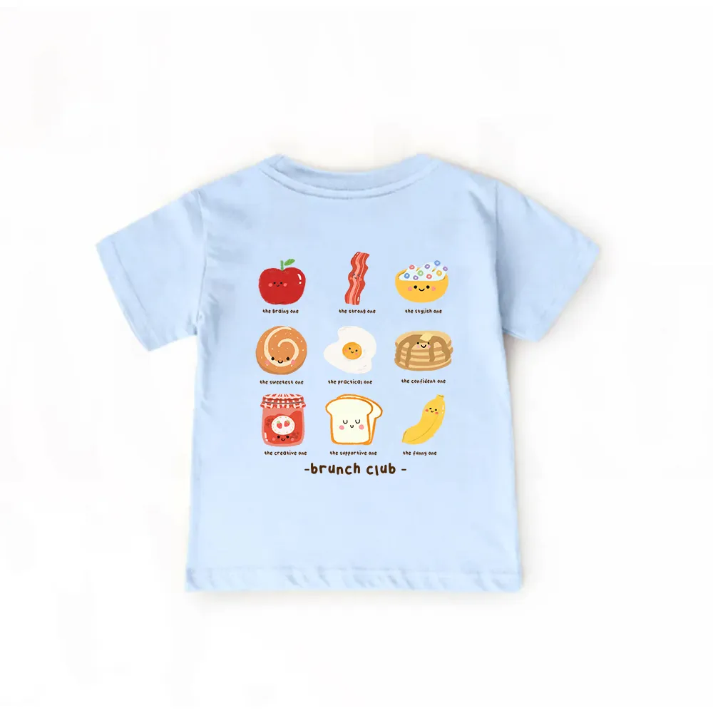 Brunch Club Kids Front & Back Graphic T-Shirt