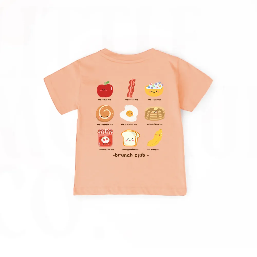 Brunch Club Kids Front & Back Graphic T-Shirt