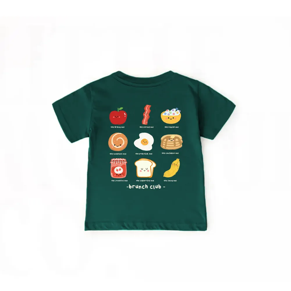 Brunch Club Kids Front & Back Graphic T-Shirt