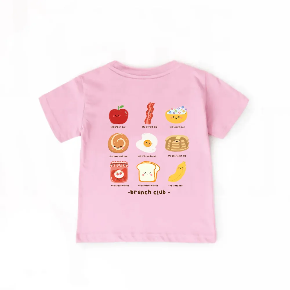 Brunch Club Kids Front & Back Graphic T-Shirt