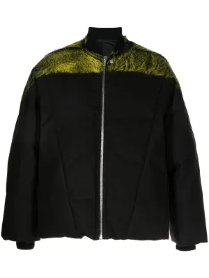 Brushed-Effect Panelled Padded Jacket winter jackets clearance