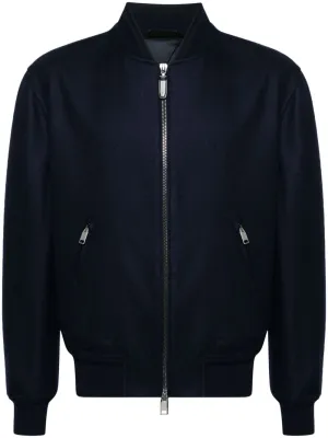 Brushed-Effect Twill Bomber Jacket winter jackets clearance