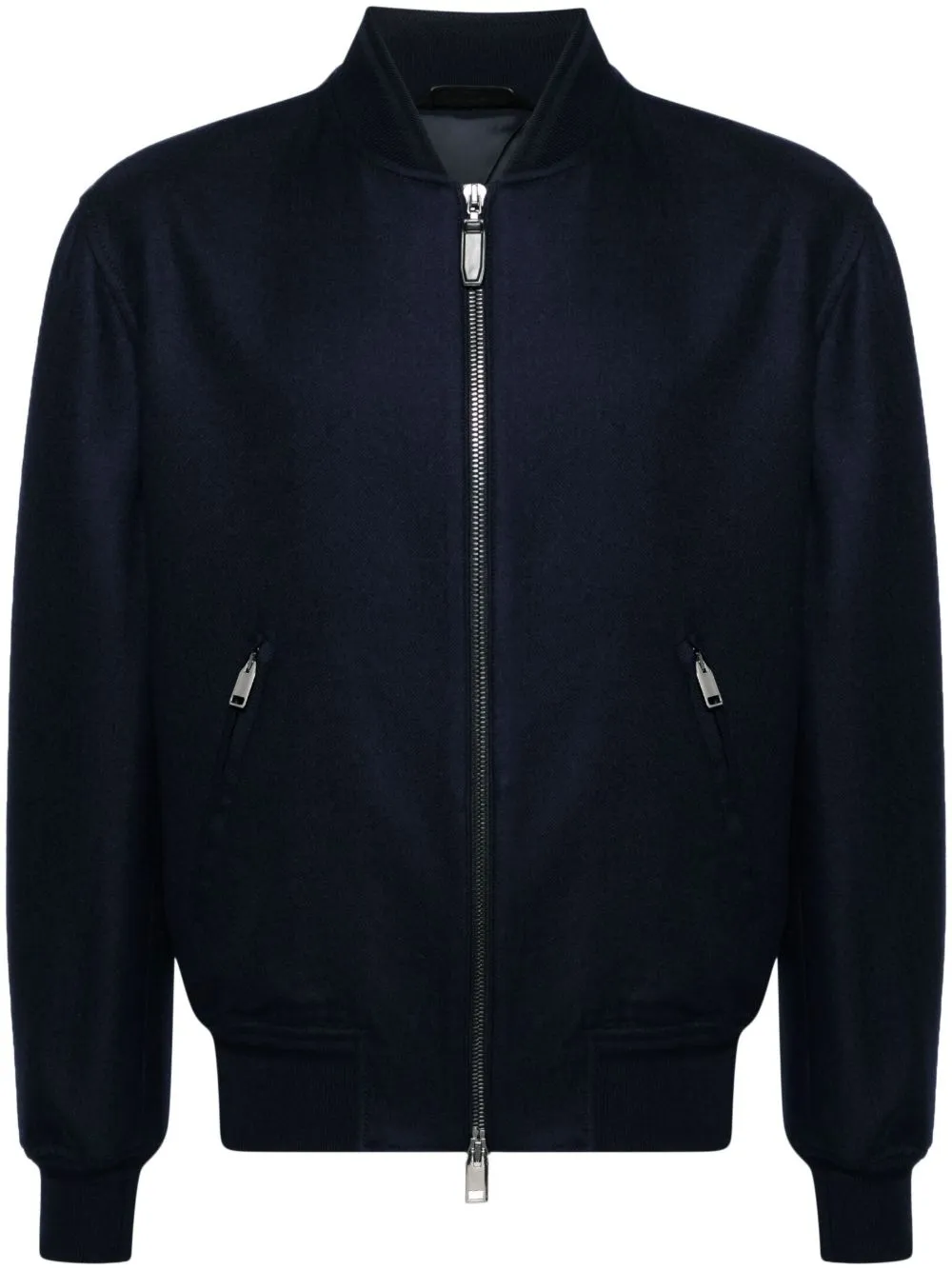 Brushed-Effect Twill Bomber Jacket winter jackets clearance