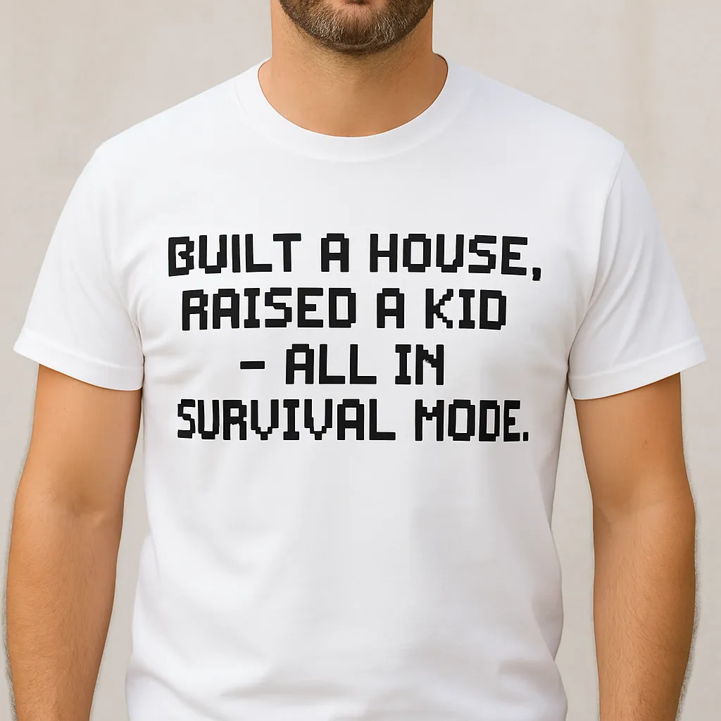 Built A House, Raised A Kid Gamer Dad T-Shirt