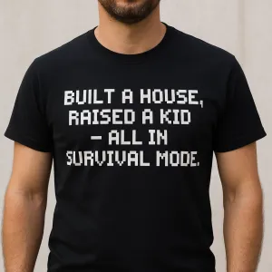 Built A House, Raised A Kid Gamer Dad T-Shirt dad bod shirts discount