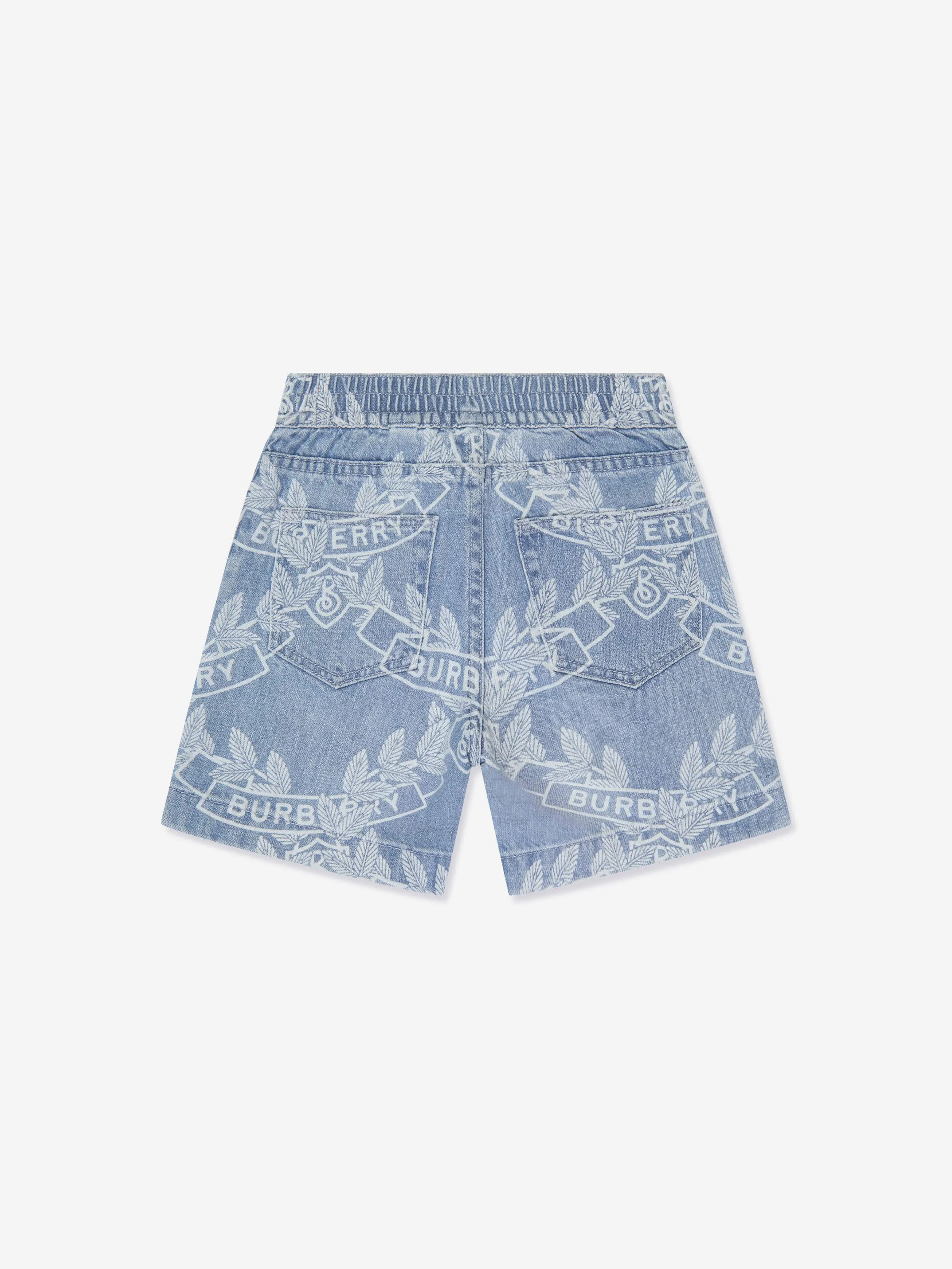 Burberry Boys Castiel Crest Shorts in Blau