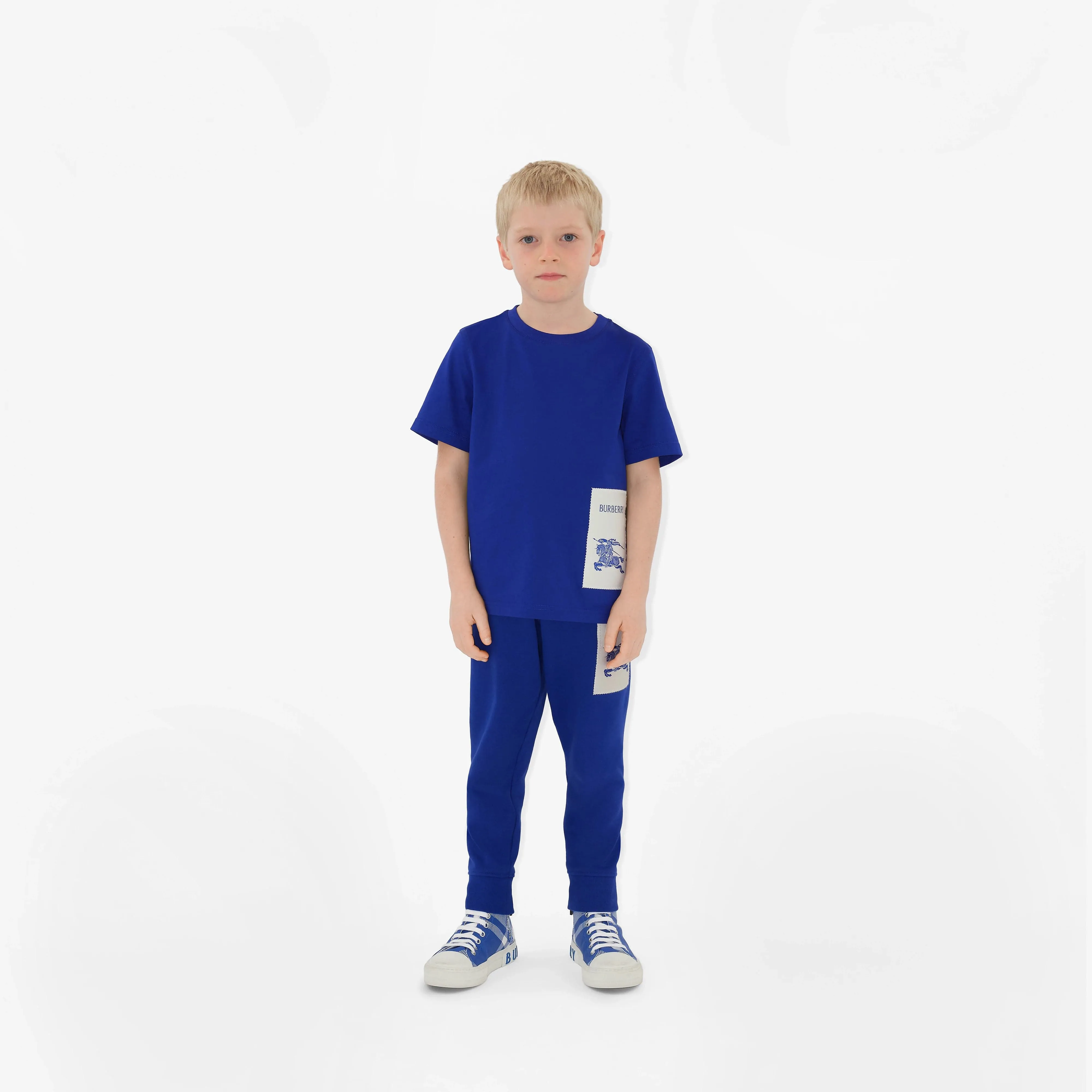 Burberry Boys EKD Label Sidney Jogger in Blau